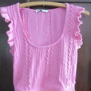 ZARA Small Pink Knit Top